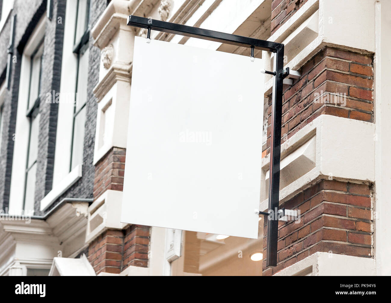 Une société à signer, l'affichage commercial immersive pour ajouter du texte ou un logo, la vie réelle photo Banque D'Images