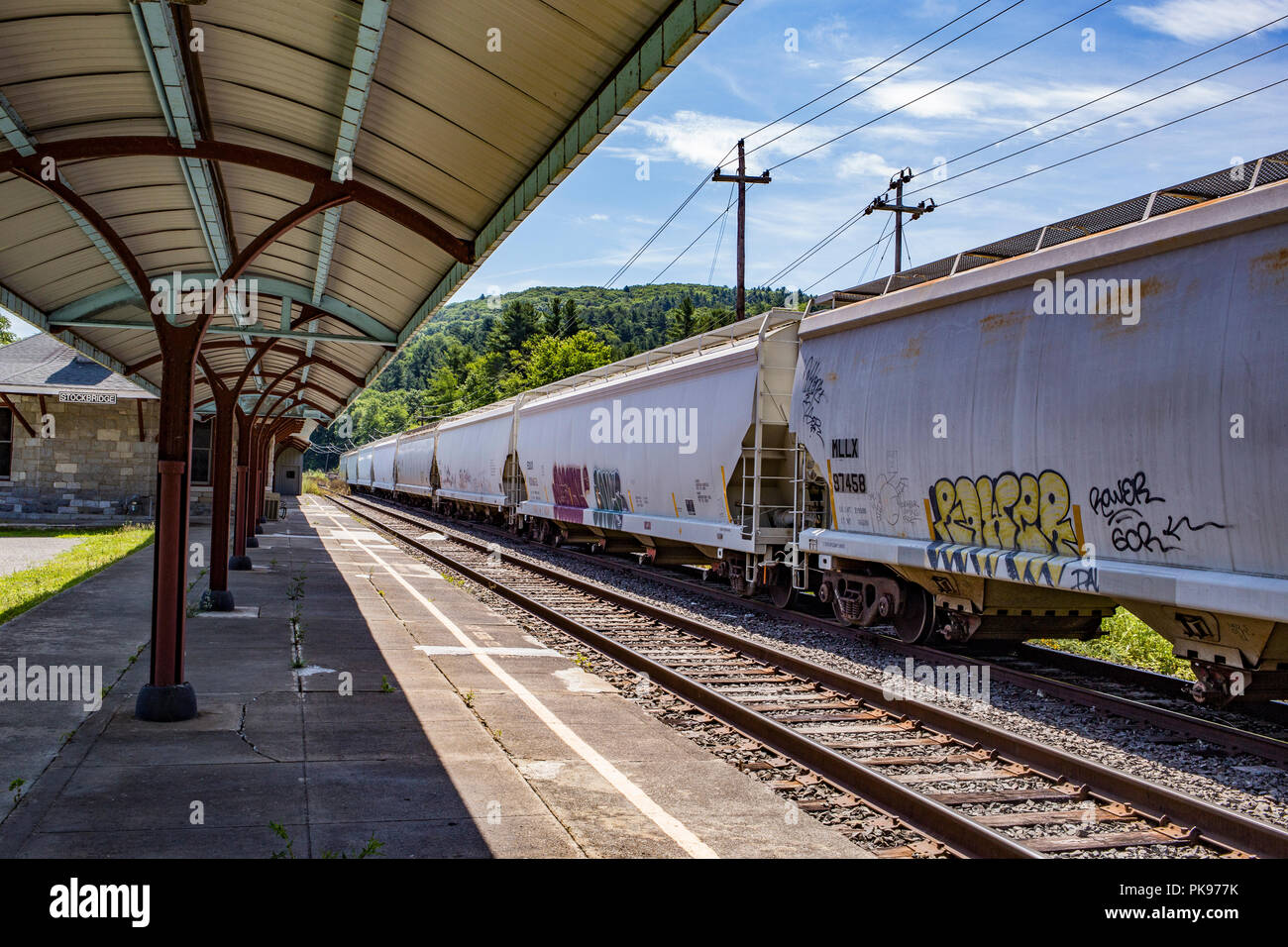 Le dépôt de trains de Stockbridge, Stockbridge, ma Banque D'Images