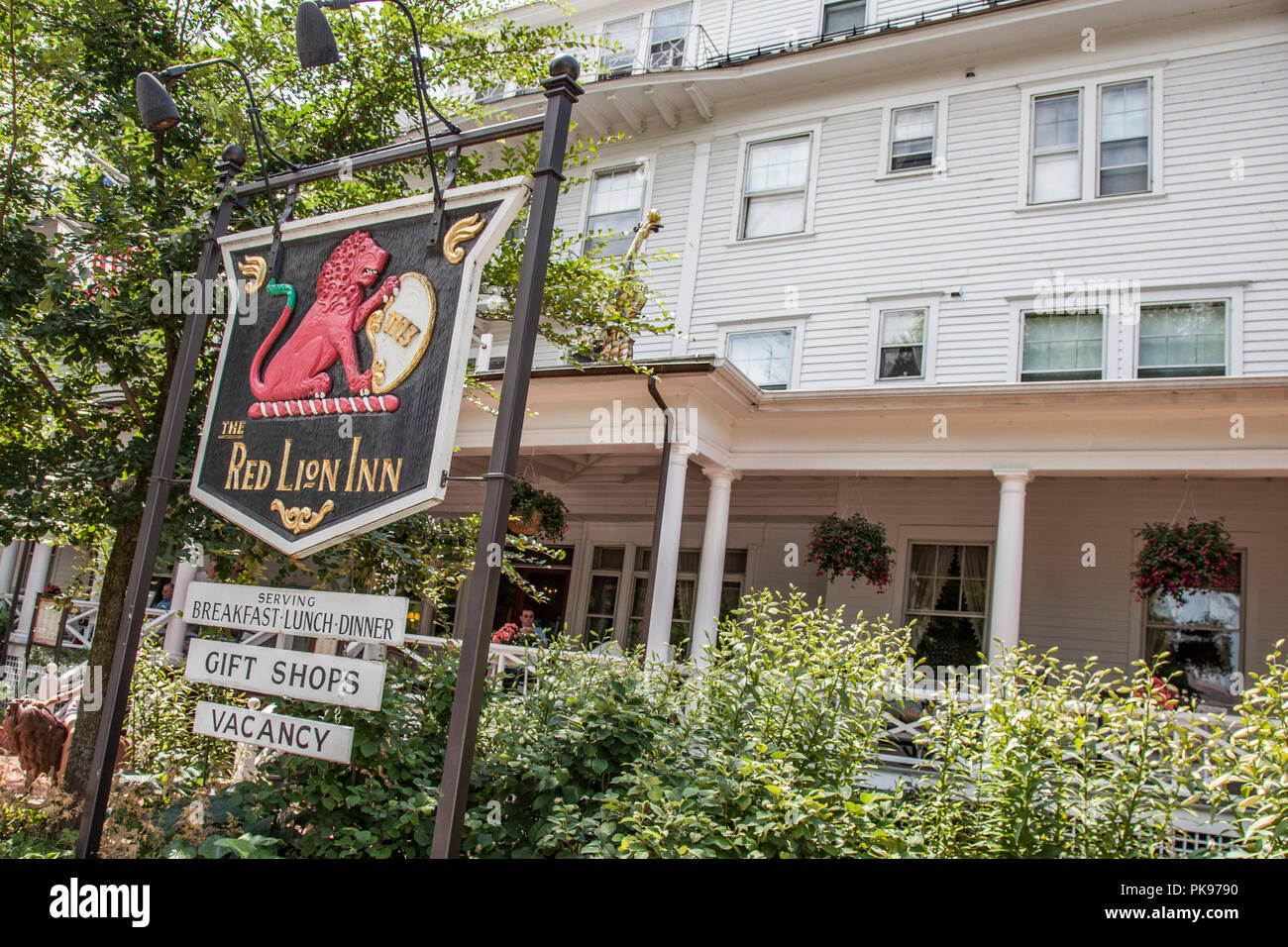 Le Red Lion Inn de Stockbridge Banque D'Images