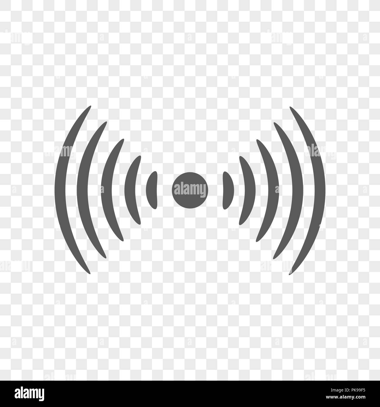 Radio, vecteur de l'icône sans fil. Symbole et signe l'illustration sur fond transparent Illustration de Vecteur