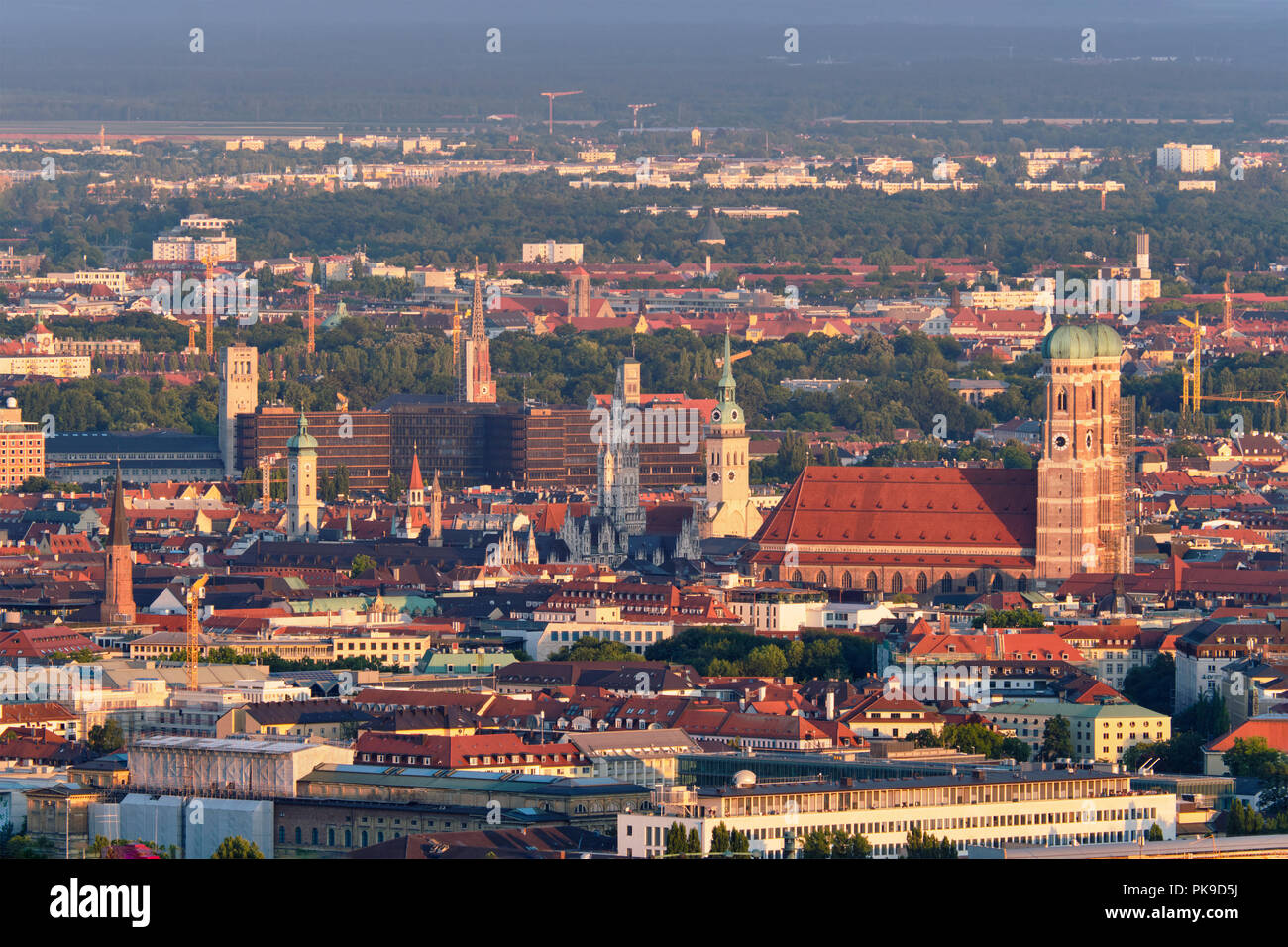 Vue aérienne de Munich. Munich, Bavière, Allemagne Banque D'Images