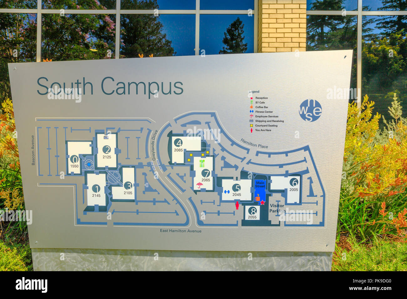 San Jose, Californie, USA - 12 août 2018 ebay : carte du campus de San Jose. eBay exploite le plus important des sites d'enchères en ligne et est l'une des plus grandes entreprises de commerce électronique global. Banque D'Images