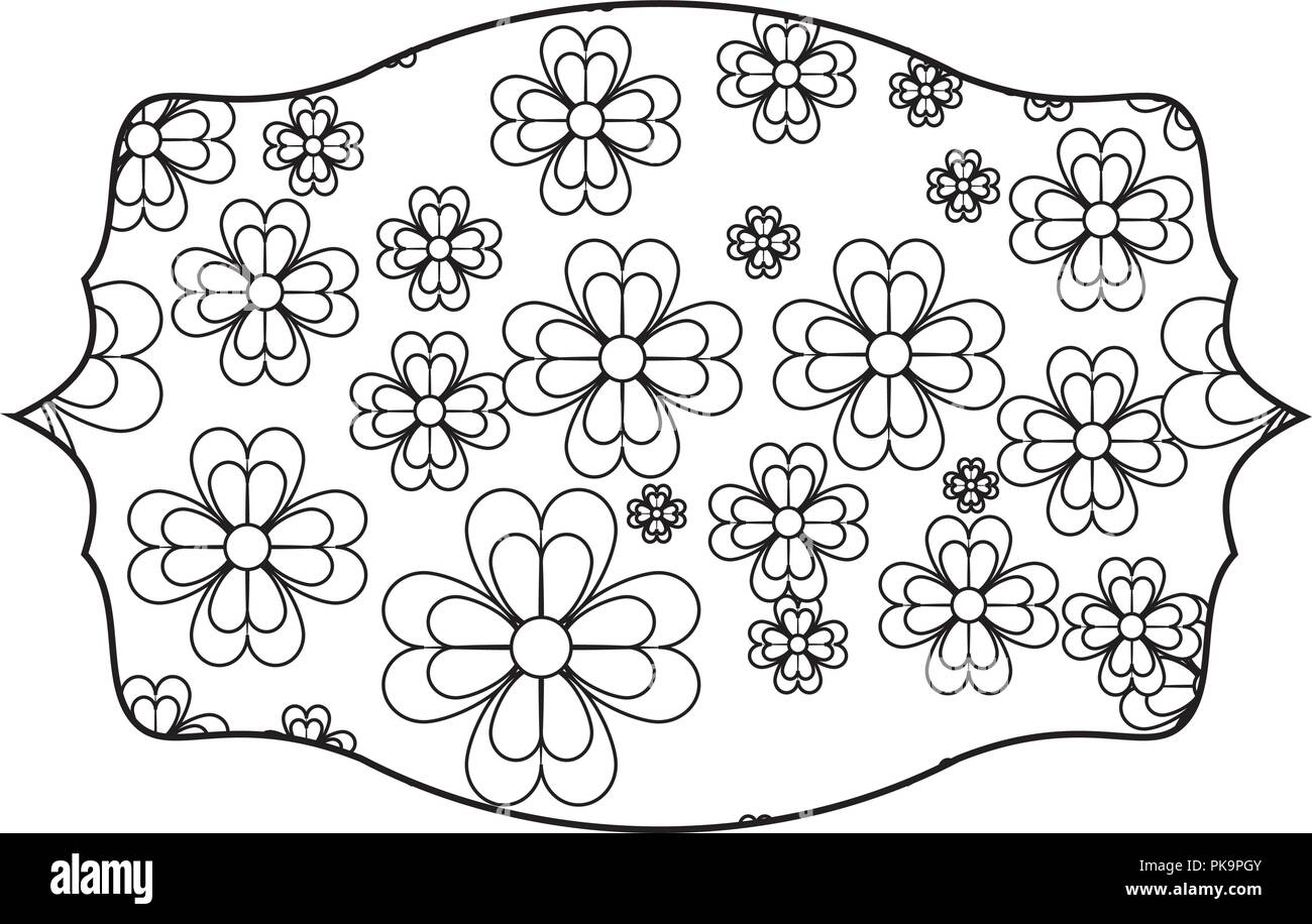 Les feuilles de tr¨fle image en noir et blanc Stock
