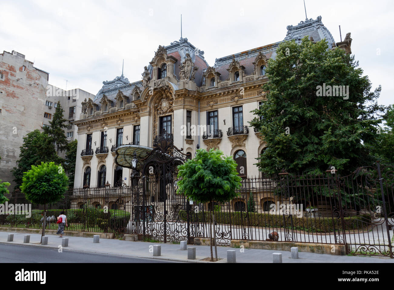 George Enescu National Museum (Palais Cantacuzino) sur la Calea Victoriei à Bucarest, Roumanie. Banque D'Images