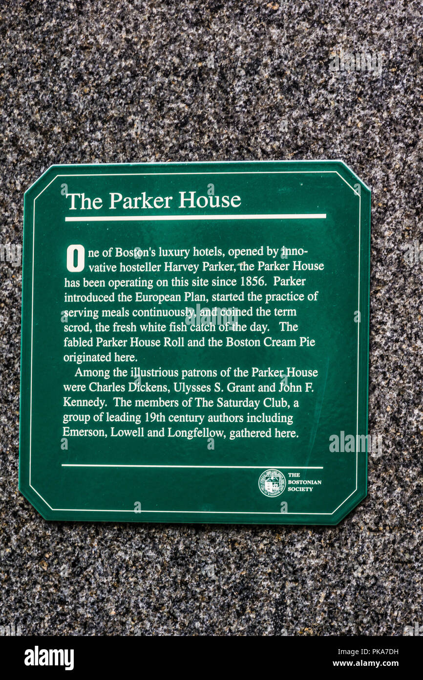 Omni Parker House - Boston, Massachusetts, USA Banque D'Images