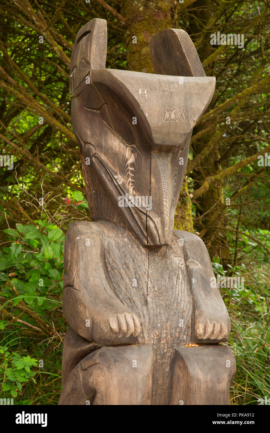 Chambre Poster totem, Pacific Rim National Park, British Columbia, Canada Banque D'Images