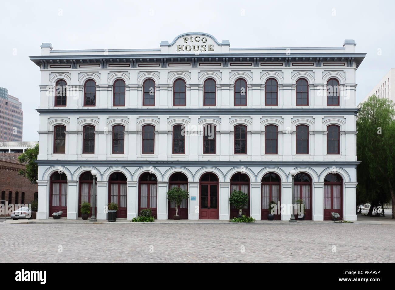 LOS ANGELES - septembre 2, 2018 : Pico House. Pio Pico, le dernier gouverneur mexicain d'Alta California, ordonna la construction d'un hôtel de luxe en 1869. Banque D'Images