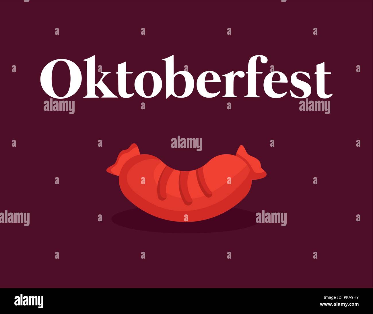 Étiquette avec saucisses Oktoberfest vector illustration design Illustration de Vecteur