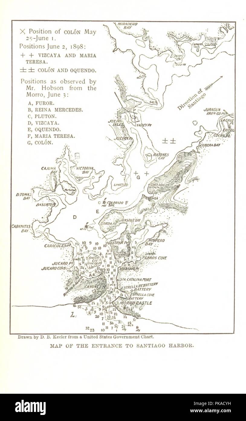 Libre à partir de la page 35 de "Le naufrage du "Merrimac" une narration personnelle de l'aventure dans le port de Santiago de Cuba, le 3 juin 1898, et de l'emprisonnement des survivants. [Avec des illustrations.0100. Banque D'Images