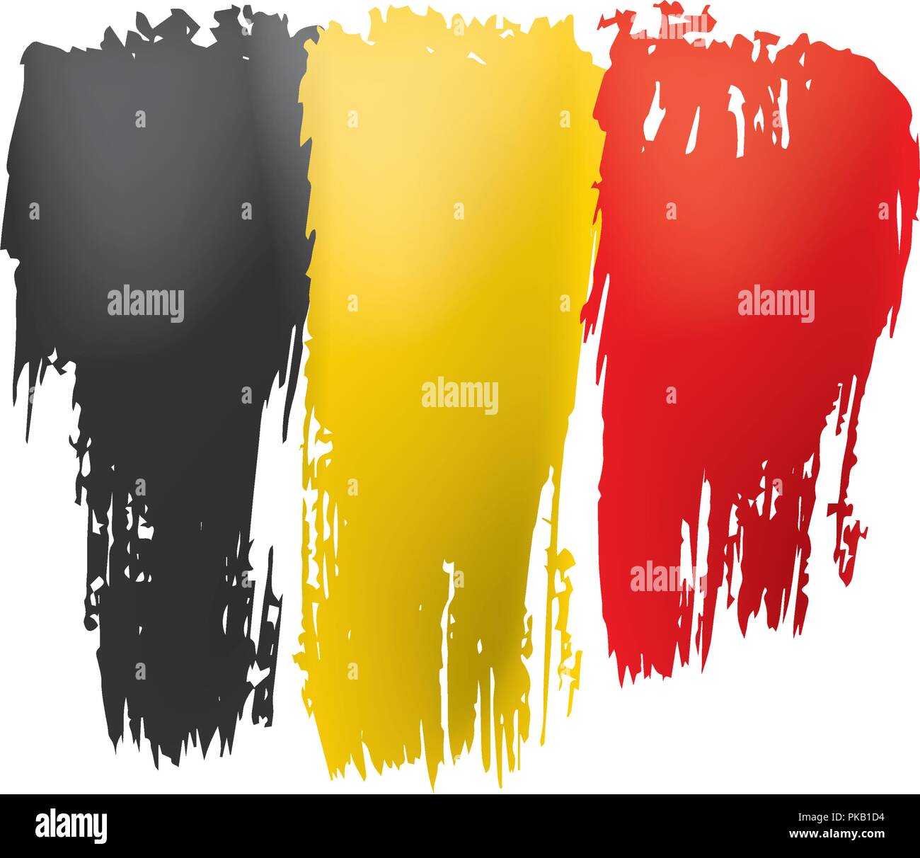 Belgique drapeau, vector illustration sur fond blanc Illustration de Vecteur