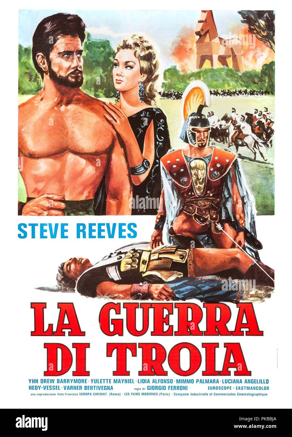 La Guerra di Troia Le Cheval de Troie Année : 1961 Italie Réalisation : Giorgio Ferroni Poster (IL) Banque D'Images