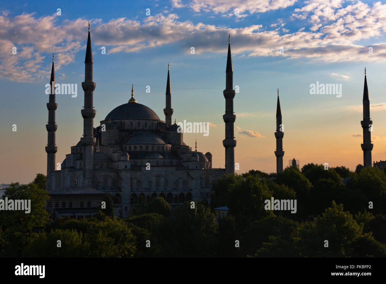 La mosquée bleue (mosquée Sultan Ahmed), Istanbul, Turquie Banque D'Images