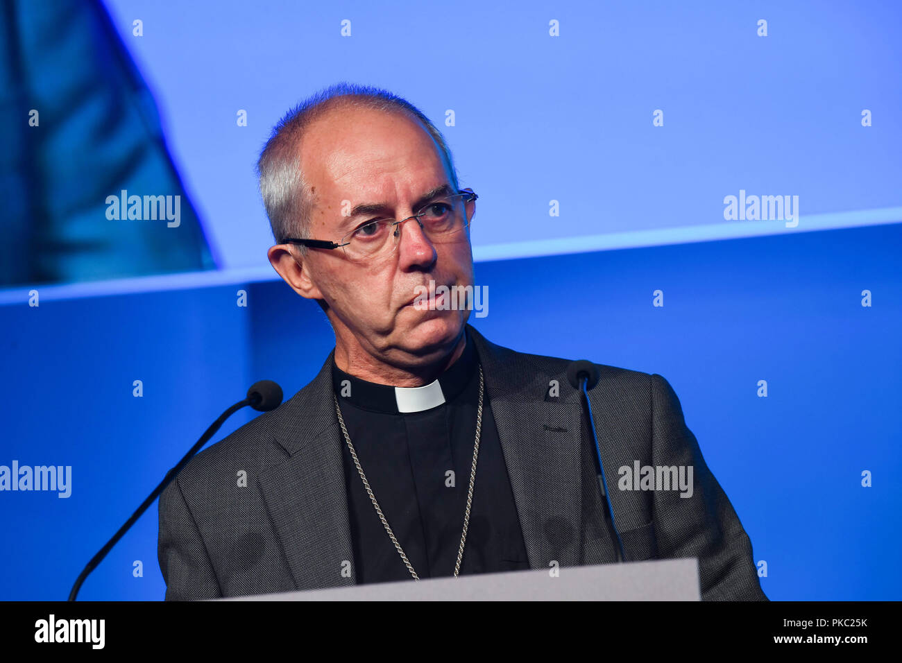 Manchester, UK. 12 sept 2018. Justin Welby s'exprimant lors de la conférence du TUC à Manchester. Credit : Della Batchelor/Alamy Live News Banque D'Images