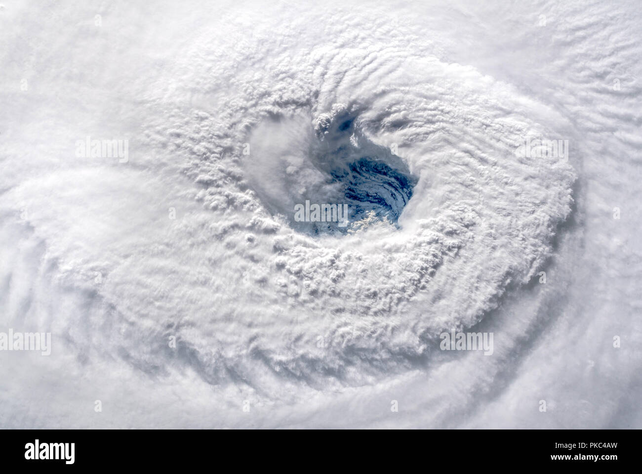 Oeil de la tempête, ouragan Florence Banque D'Images
