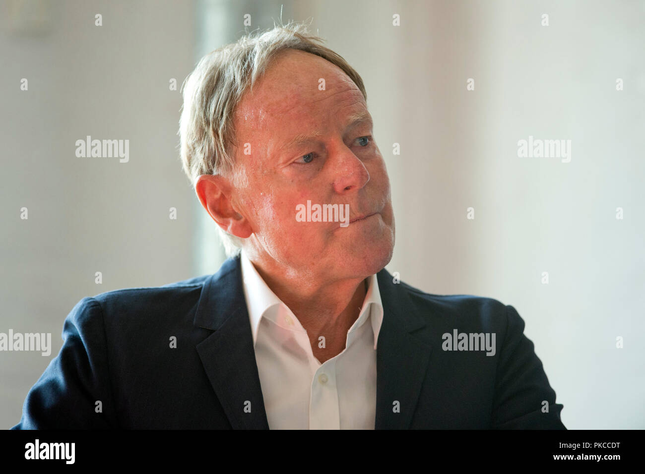 Cologne, Allemagne. Sep 11, 2018. Modérateur Wolf Dieter POSCHMANN, portrait, portrait, portrait, image unique, conférence de presse pour l'IHF Coupe du Monde de Handball 2019, le 11.09.2018 dans le Musée Olympique et Sportif Koeln, - | dans le monde entier l'utilisation de crédit : afp/Alamy Live News Banque D'Images