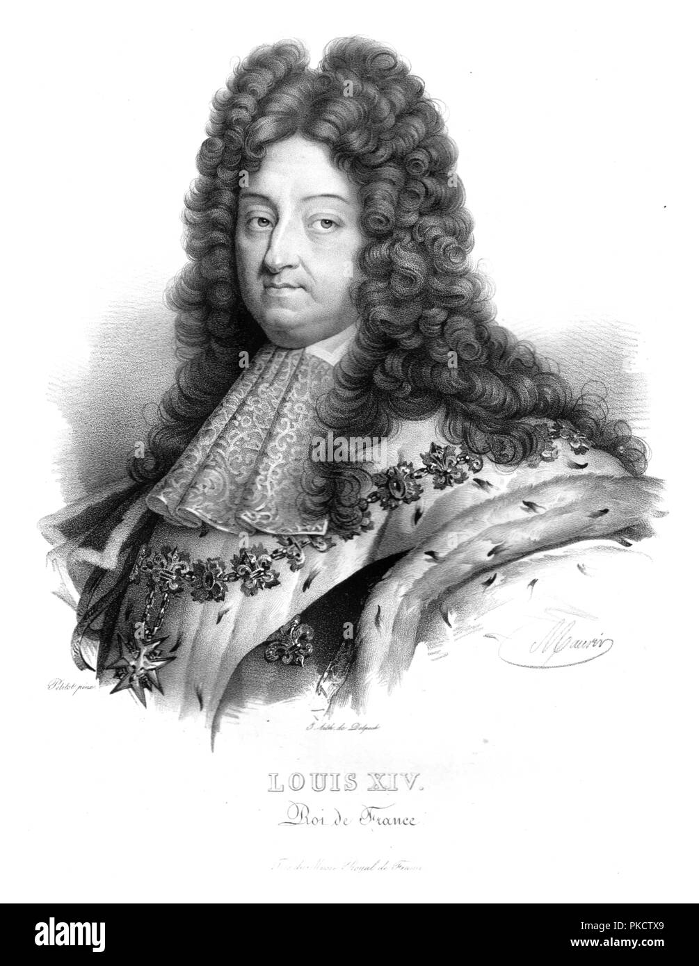 Le roi Louis XIV de France, (c1820s). Artiste : Maurin. Banque D'Images