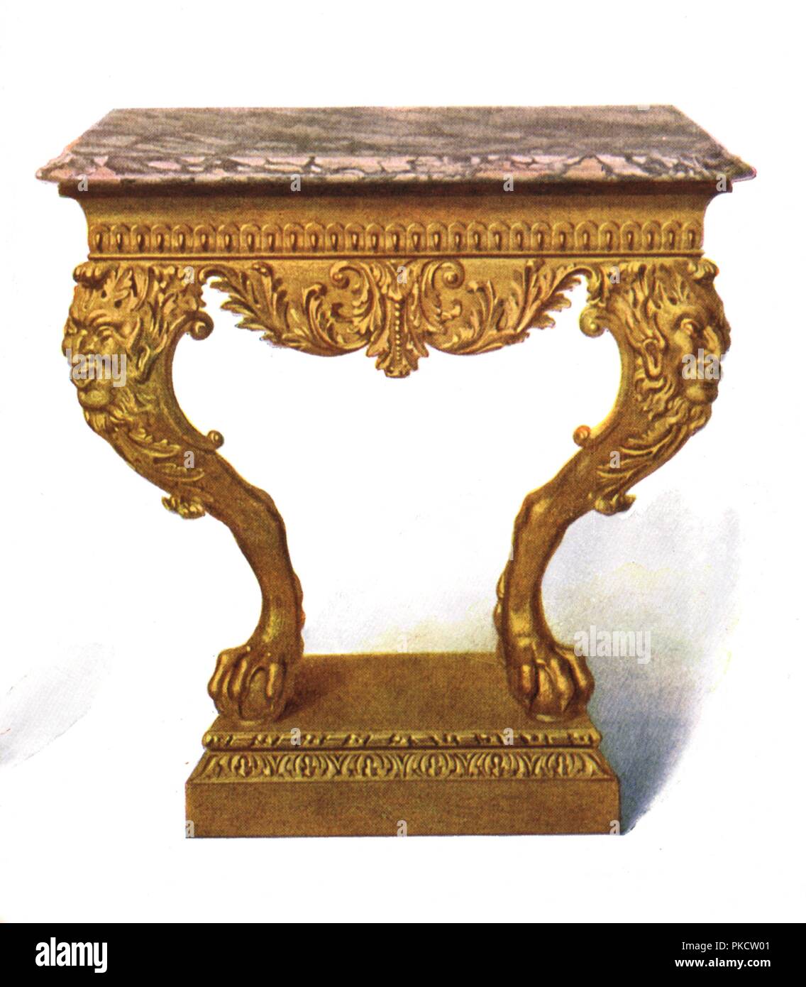 Table-console Doré, 1906. Artiste : Shirley Slocombe. Banque D'Images