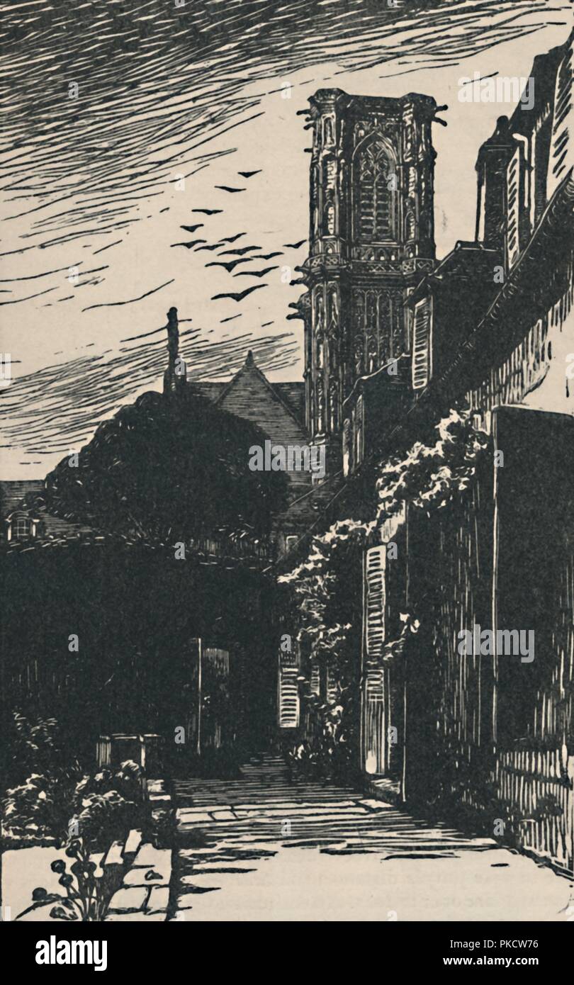 'Nevers - Tour de Cathédrale', 1919. Artiste : Fernand Chalandre. Banque D'Images