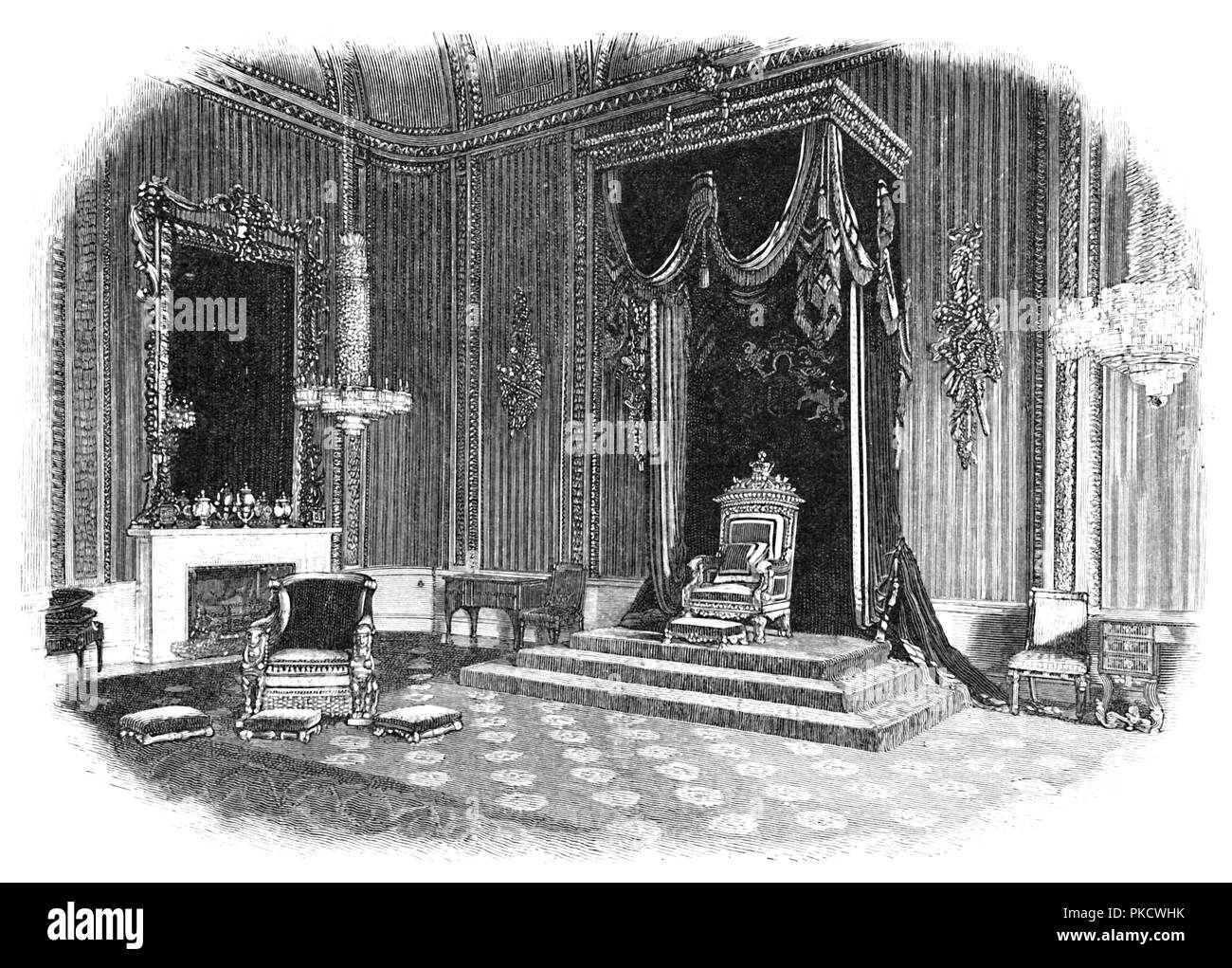'Buckingham Palace : L'Throne-Room', 1886. Artiste : Inconnu. Banque D'Images