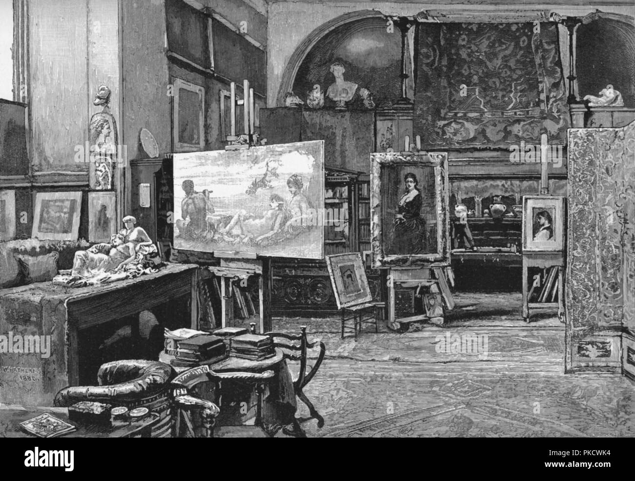"Le Studio", 1896. Artiste : William Hatherell. Banque D'Images