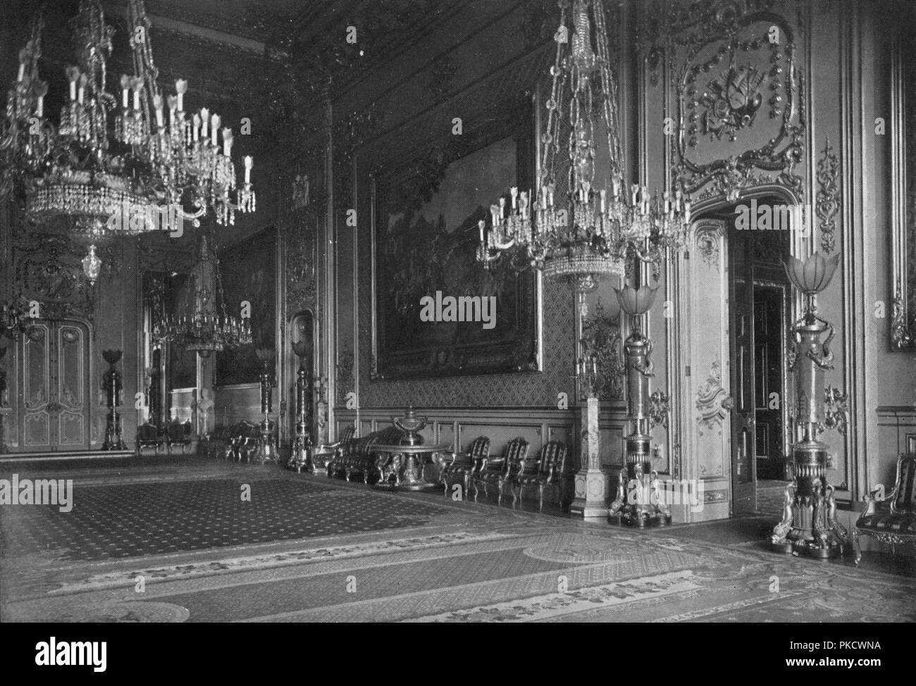 'La grande salle de réception, le château de Windsor, 1912', (1939). Artiste : Inconnu. Banque D'Images