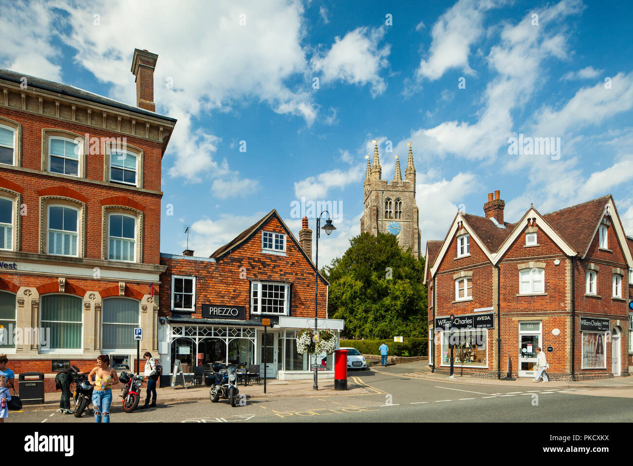 La fin de l'après-midi d'été dans la région de Ashford, Kent, Angleterre. Banque D'Images