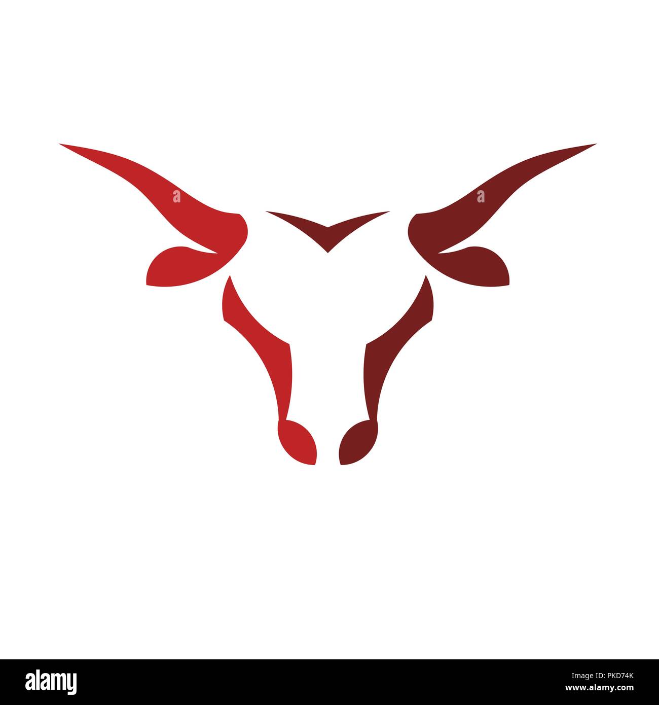 Résumé simple tête Bull logo vector concept illustration, tête de buffle,logo logo tête de taureau taureau signe logo Animal. Illustration de Vecteur