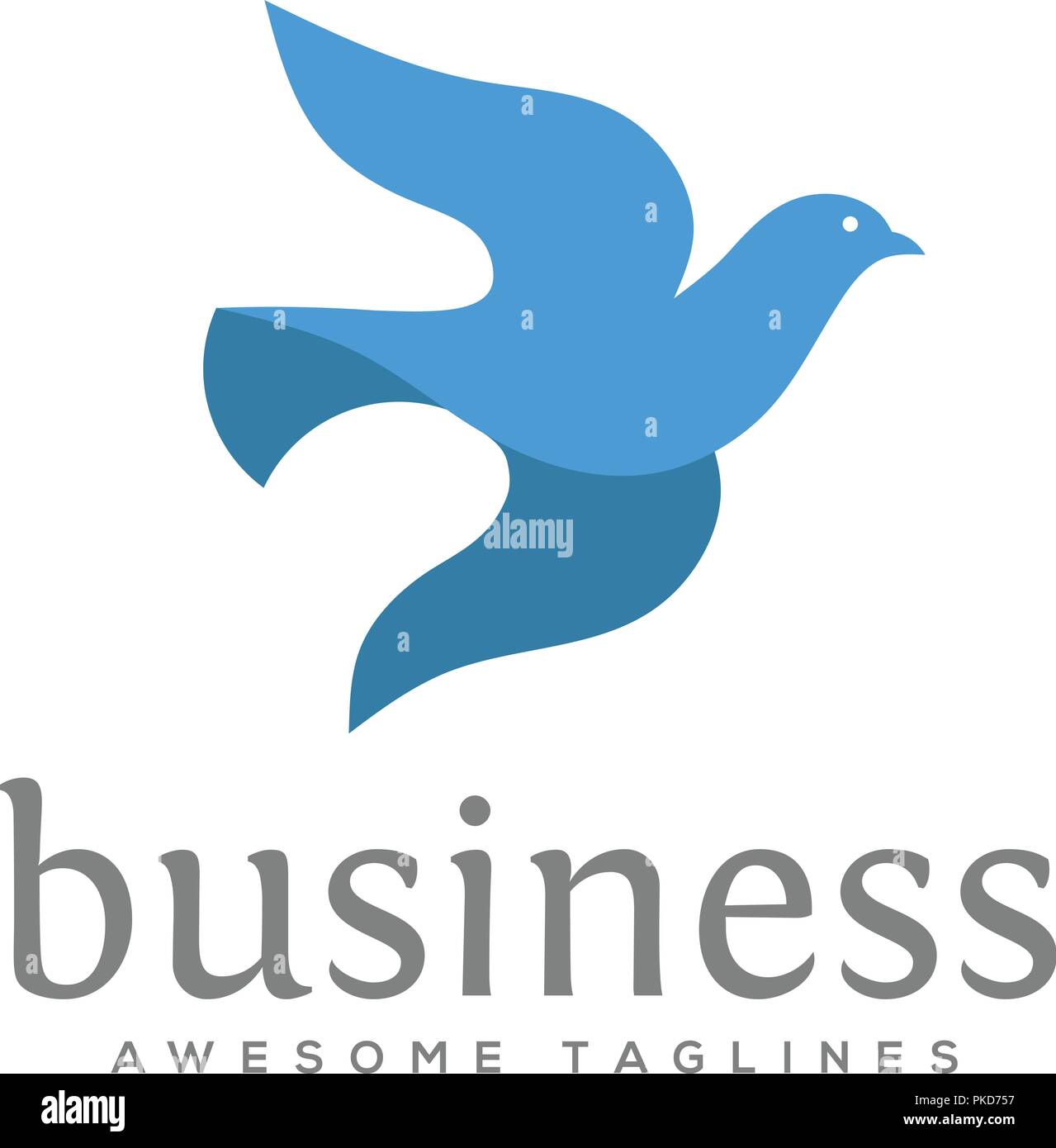 Dove logo vector concept illustration, logo oiseau faucon, animal rescue foundation , vol Dove. logo Blue Bird icon,animal,signe symbole free Bird Illustration de Vecteur