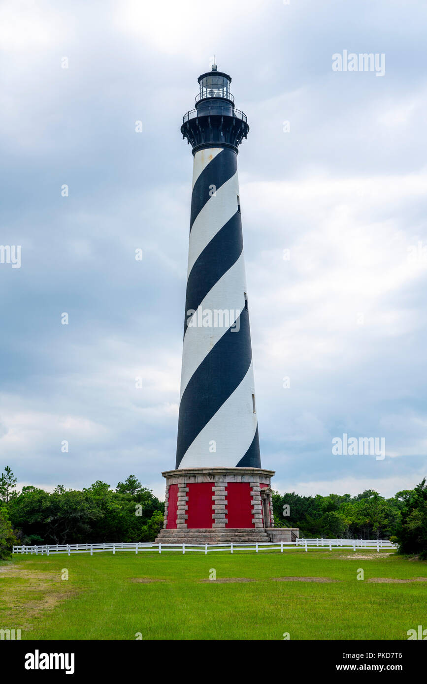 Dans le phare de Cape Hatteras Cape Hatteras National Seashore section des Outer Banks, Caroline du Nord, États-Unis Banque D'Images