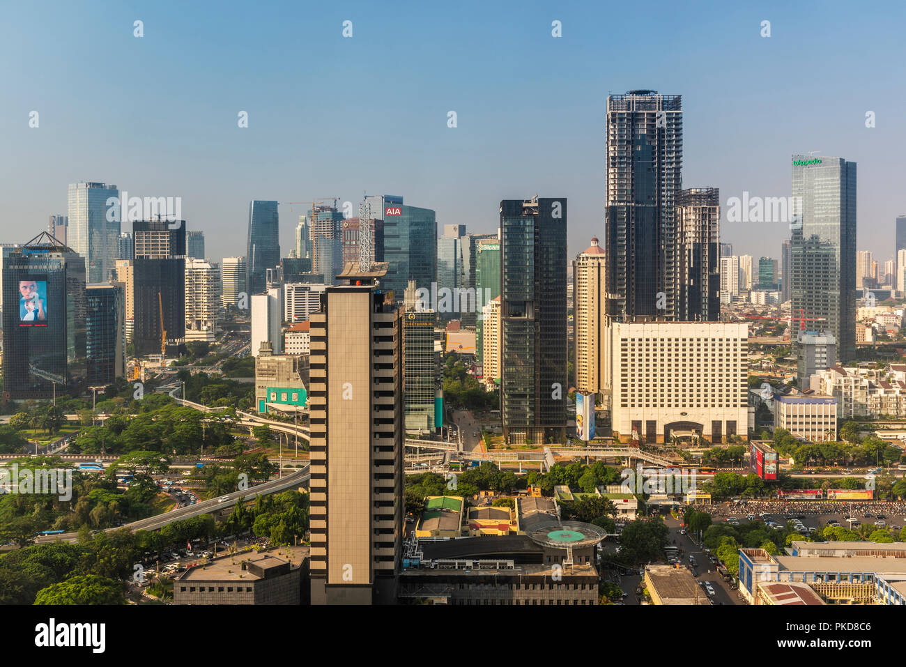 City skyline, Jakarta, Java, Indonésie Banque D'Images