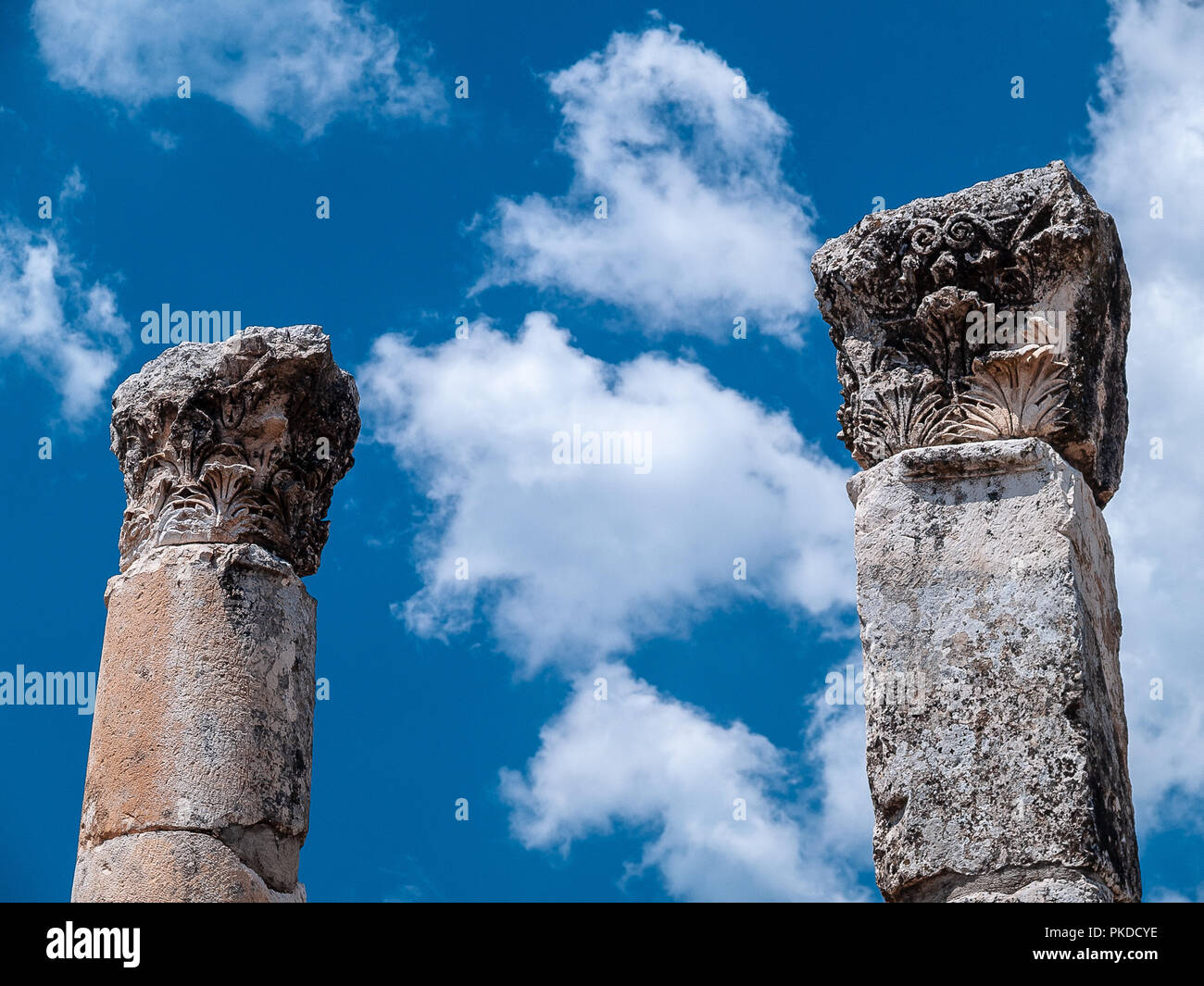 Apamée (également connu sous le nom), l'Afamia grec ancien et ville romaine. Le site est situé près de Qalaat al-Madiq, environ 60 km au nord-ouest de Hama, en Syrie Banque D'Images