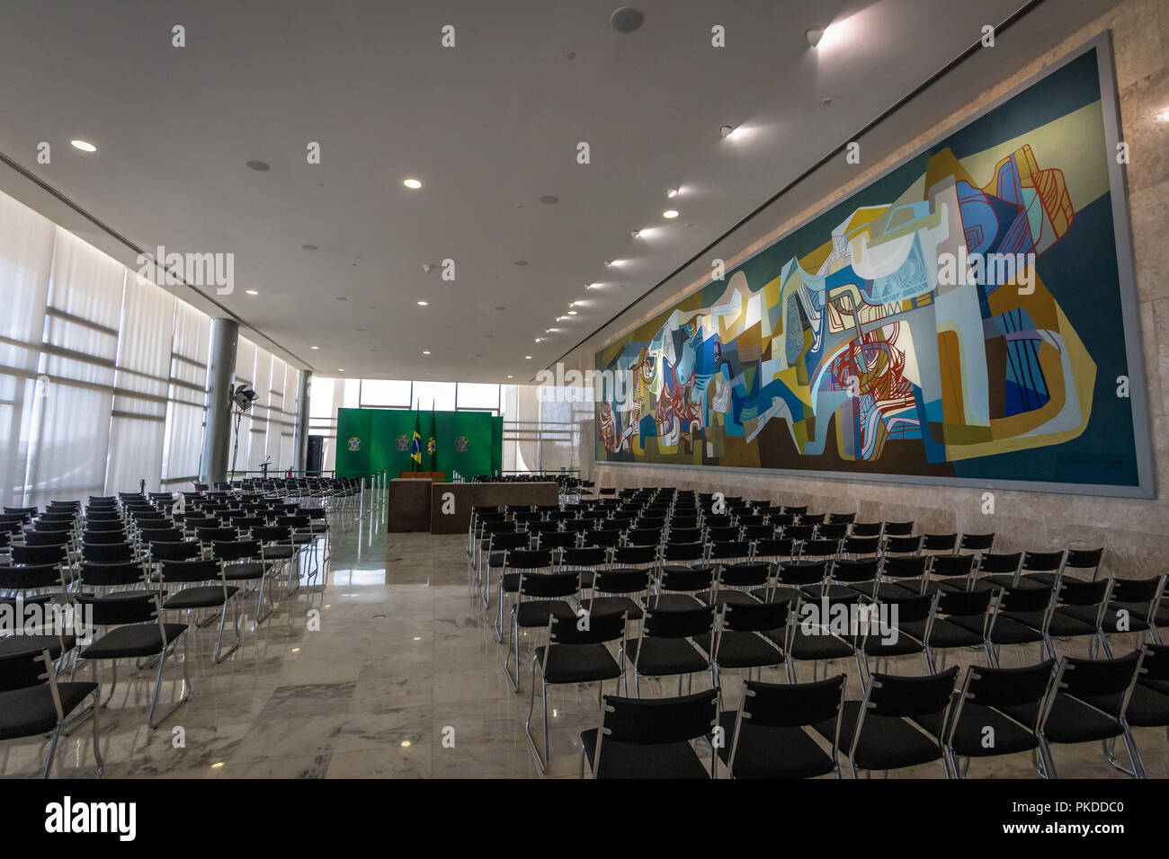 La Chambre de l'Ouest au Palais du Planalto, une salle de conférence pour de petits événements - Brasilia, District Fédéral, Brésil Banque D'Images