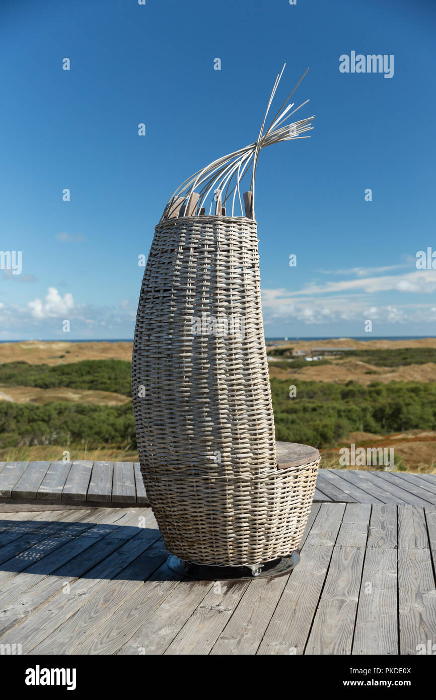 Point de vue sur l'île de Norderney, Mer du Nord, l'Allemagne, l'accent Selctive Banque D'Images