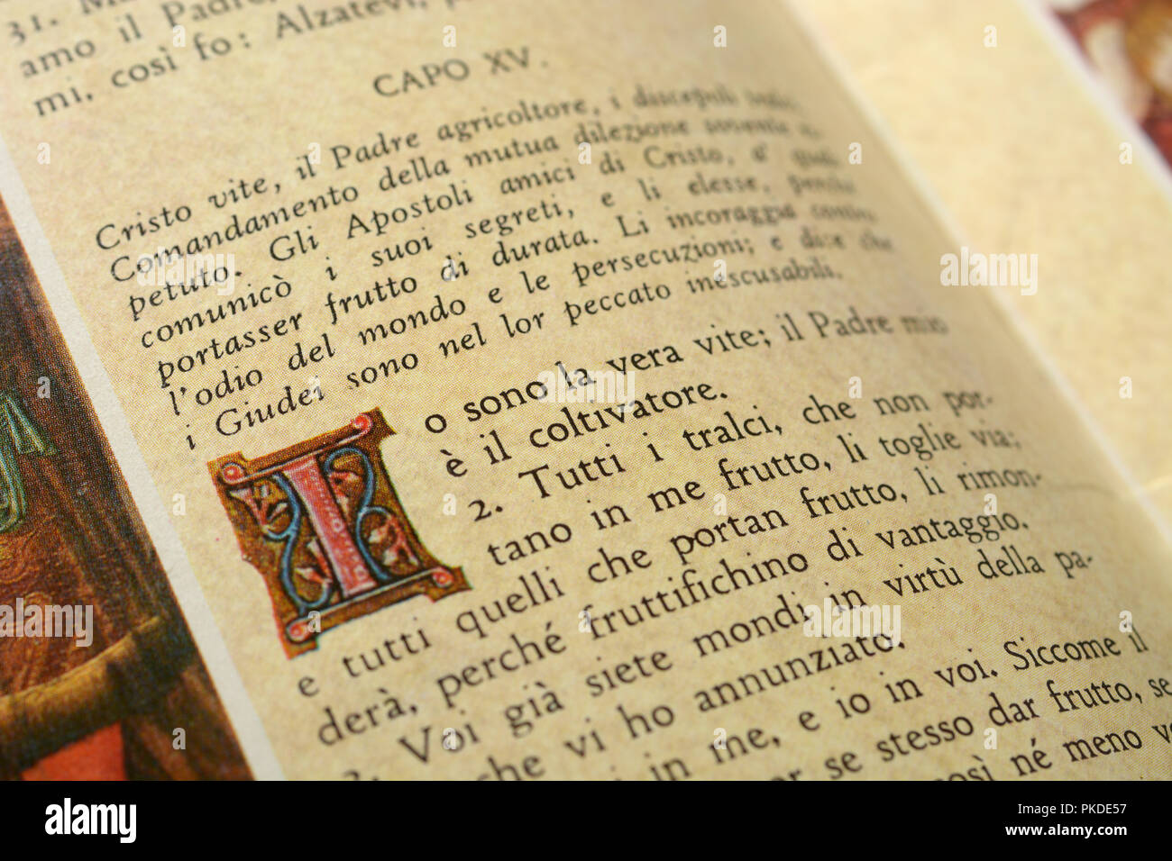 La bible - ancien testament - nouveau testament - relié en cuir avec illustrations - libre - pour un usage éditorial uniquement Banque D'Images