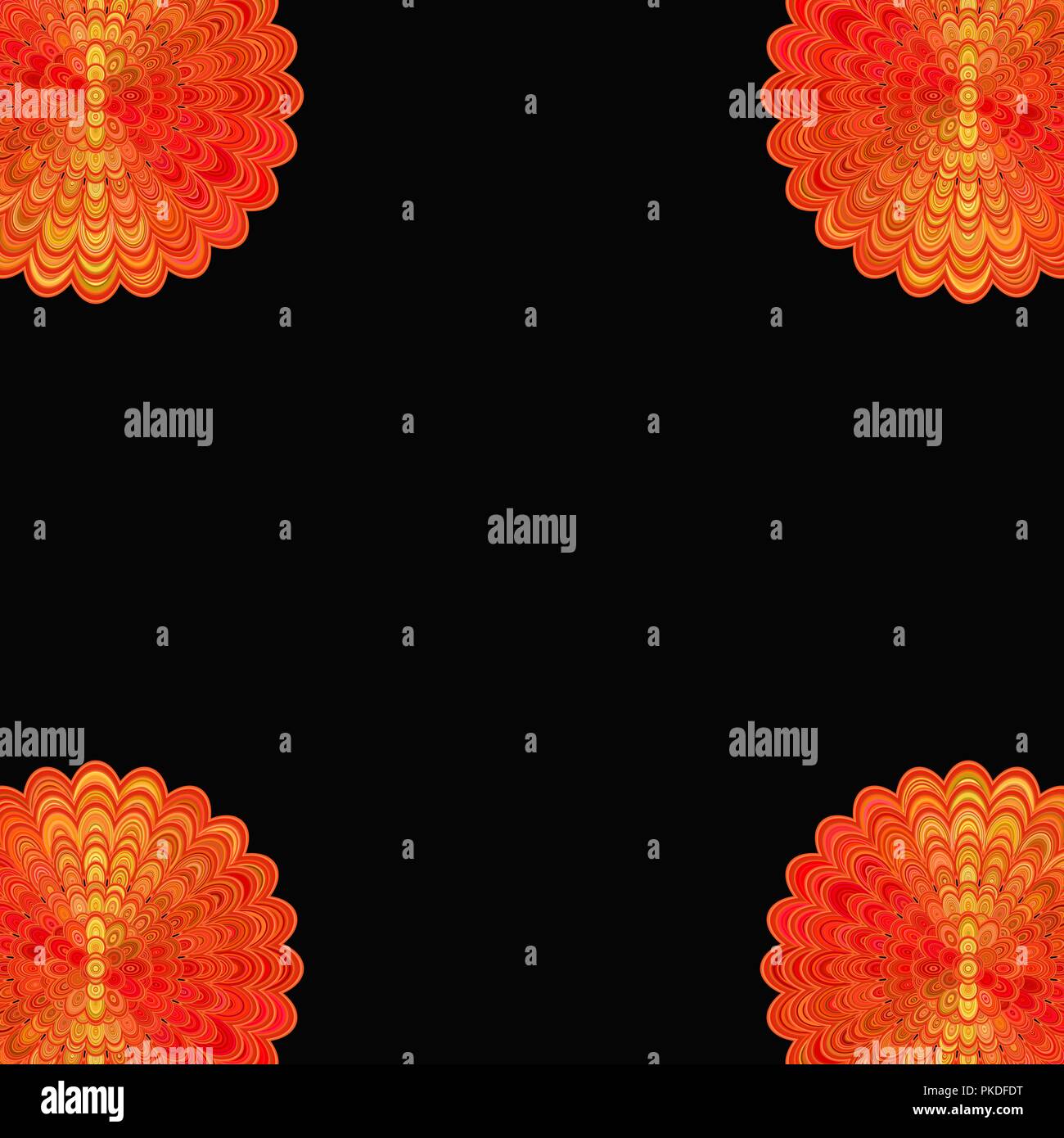Abstract floral mandala background - vector art numérique Illustration de Vecteur