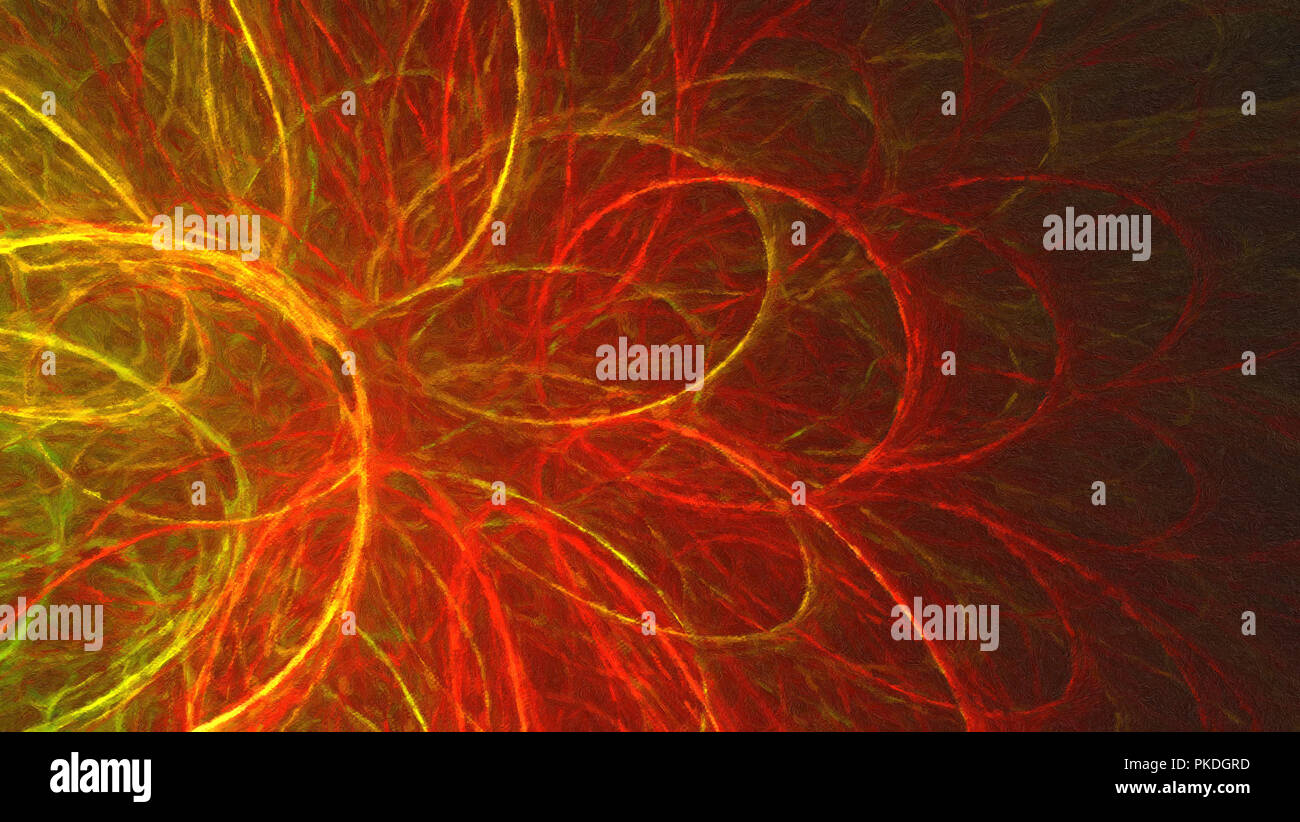 La créativité abstraite fond fractale générée par ordinateur avec effet de peinture. Banque D'Images
