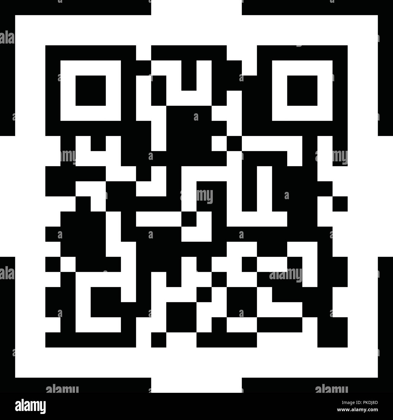 Code QR de l'icône de balayage. vector illustration. Illustration de Vecteur