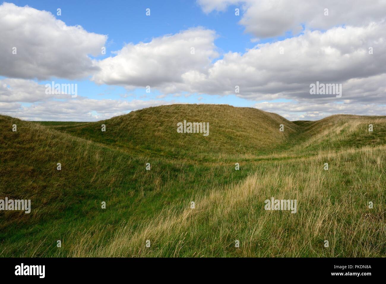 Château d'Uffington premier âge du fer l'âge du bronze qui TheRidgeway univallate hill fort Oxfordshire England UK Banque D'Images