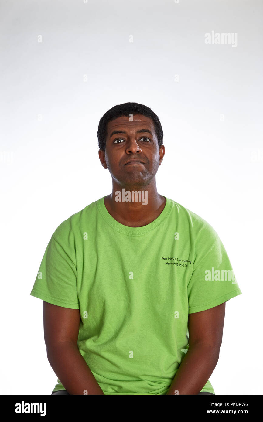 Black man making faces Banque D'Images