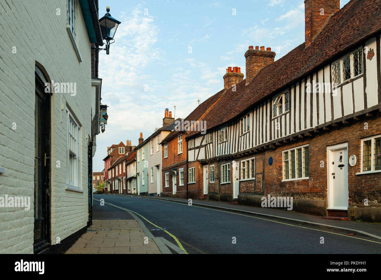 La fin de l'été soirée à Petersfield, Hampshire, Angleterre. Banque D'Images