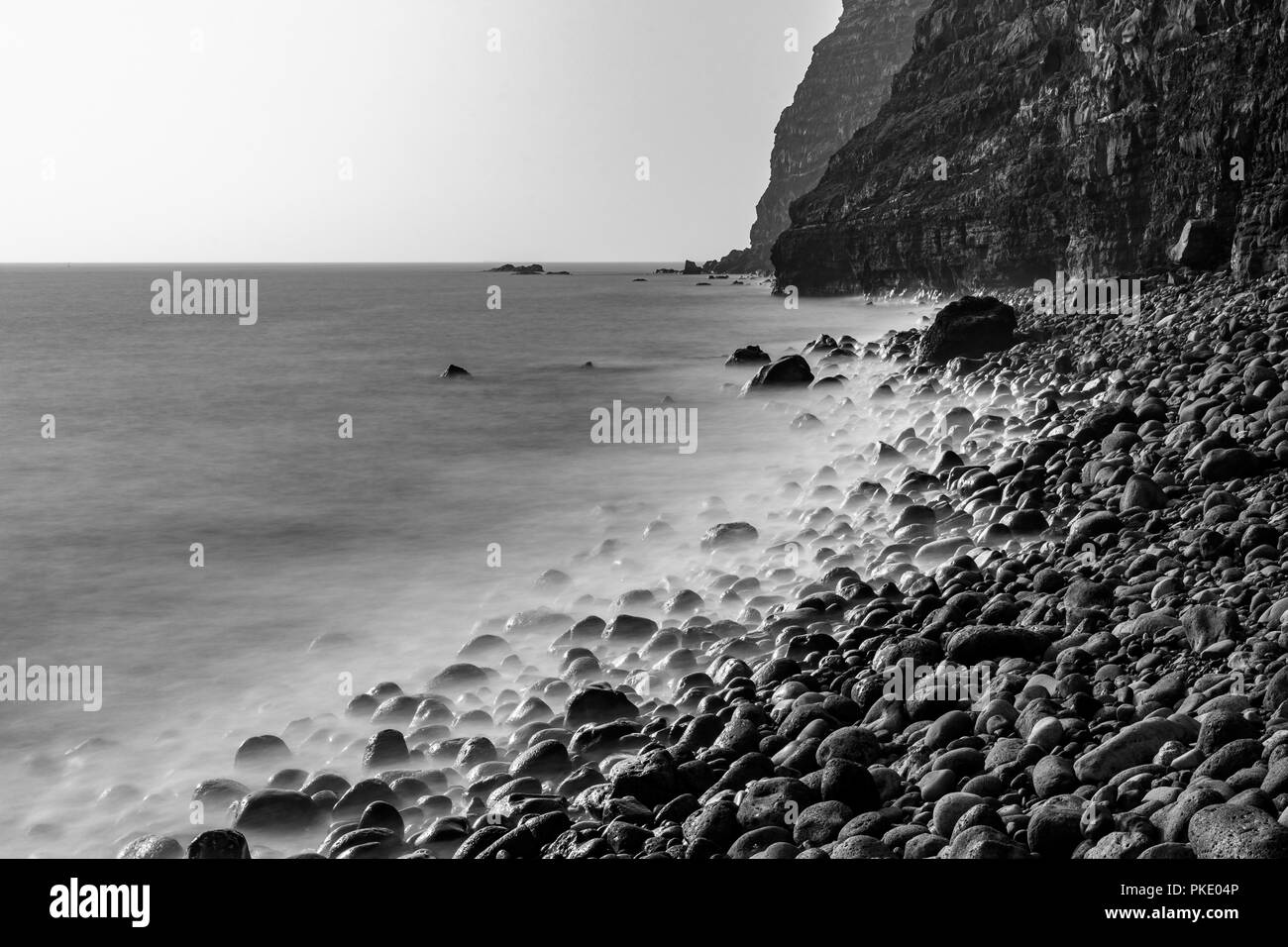 Plage en pierre de lave Banque D'Images