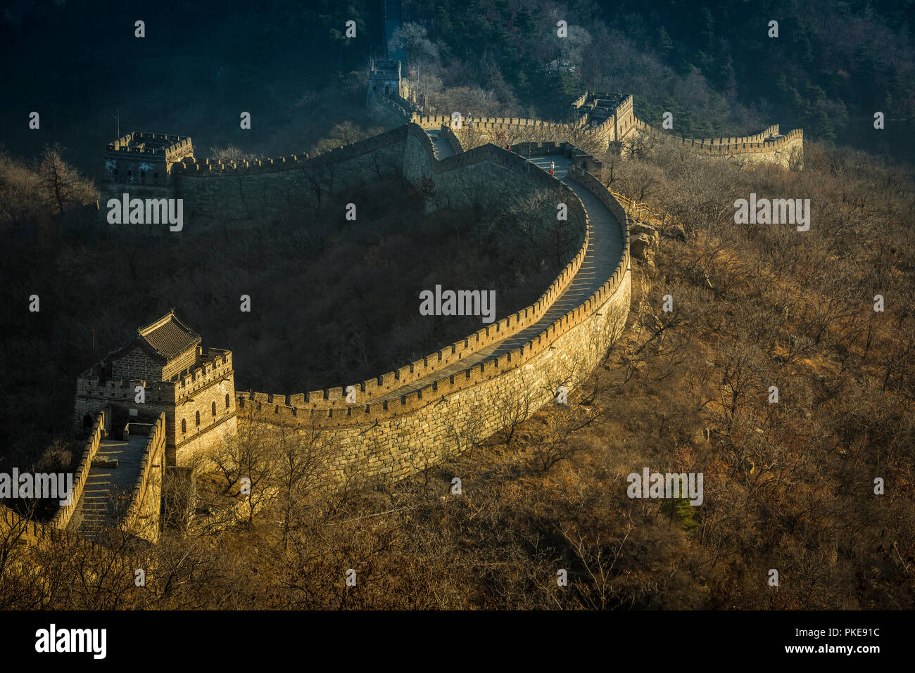 La Grande Muraille de Mutianyu, Chine ; comté de Huairou, Chine Banque D'Images