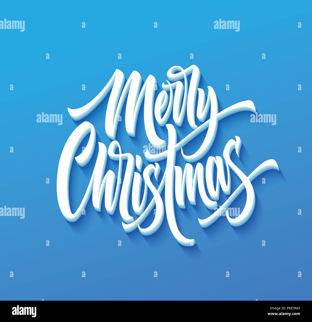 Joyeux Noël lettrage ombre portée Illustration de Vecteur