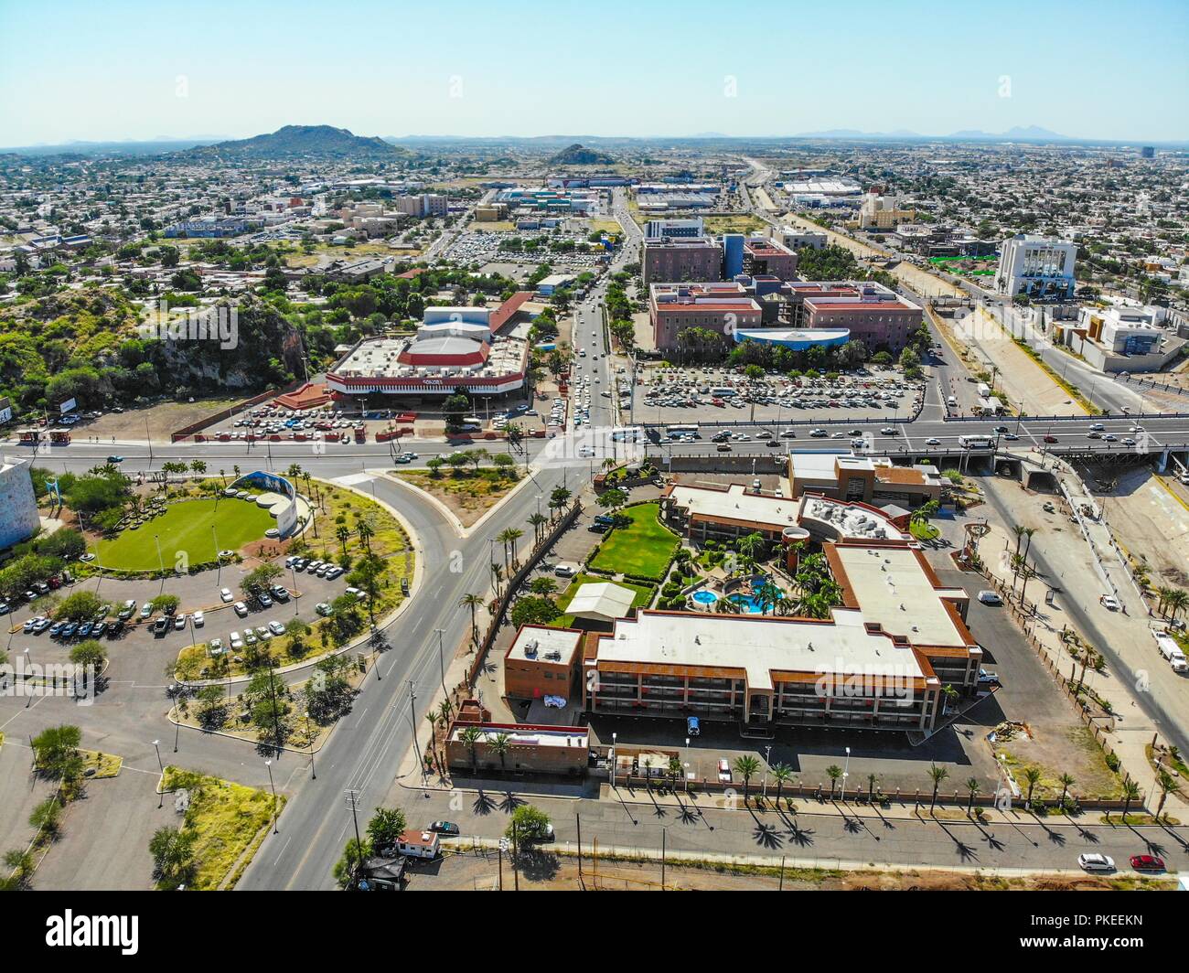 Paisaje urbano, paisaje de la ciudad de Hermosillo, Sonora, Mexique. Paysage urbain, paysage de la ville d'Hermosillo, Sonora, Mexique. (Photo : Luis Banque D'Images