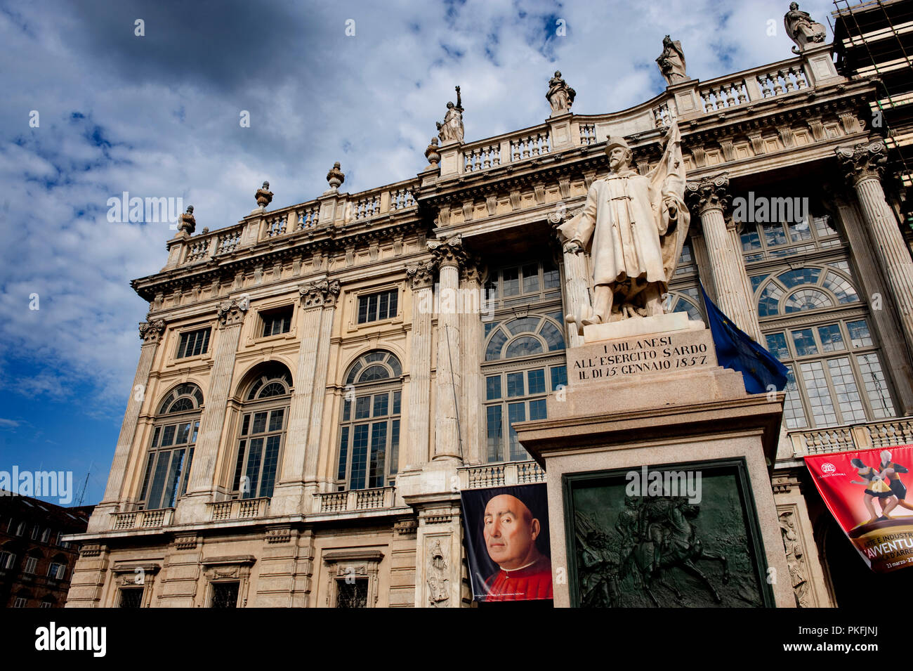 Filippo Juvarra au xviiie siècle, façade du palais Palazzo Madama, à Turin (Italie, 18/06/2010) Banque D'Images