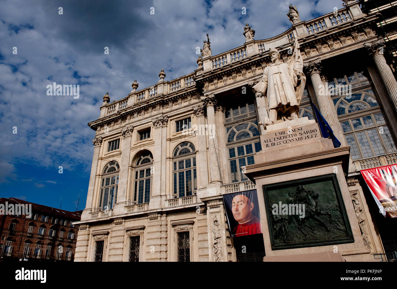 Filippo Juvarra au xviiie siècle, façade du palais Palazzo Madama, à Turin (Italie, 18/06/2010) Banque D'Images