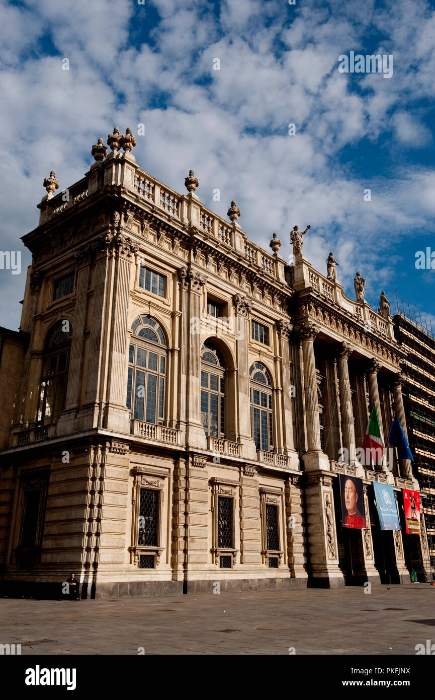 Filippo Juvarra au xviiie siècle, façade du palais Palazzo Madama, à Turin (Italie, 18/06/2010) Banque D'Images