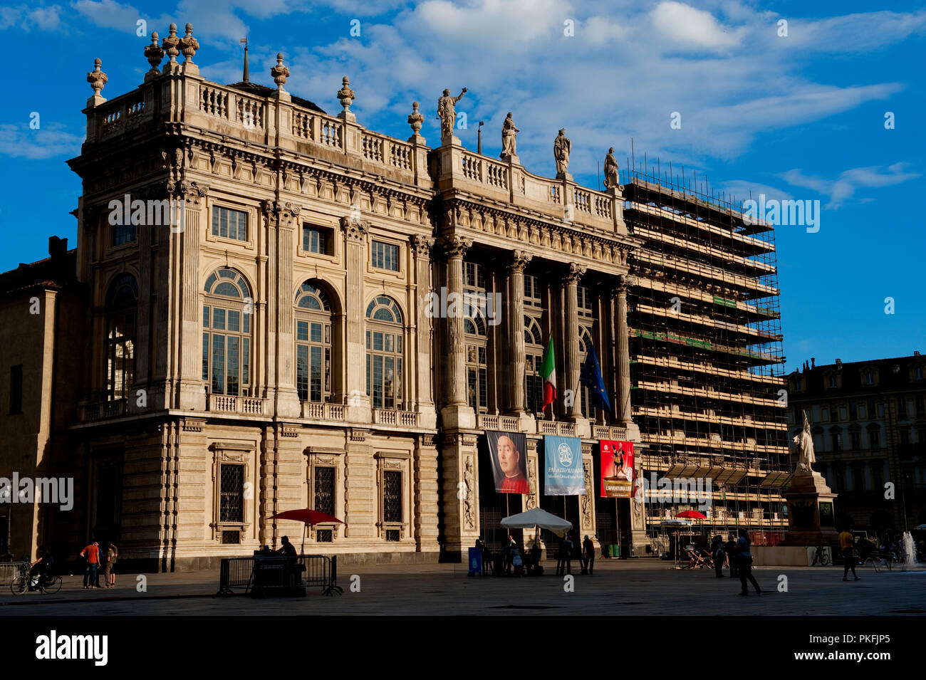 Filippo Juvarra au xviiie siècle, façade du palais Palazzo Madama, à Turin (Italie, 18/06/2010) Banque D'Images