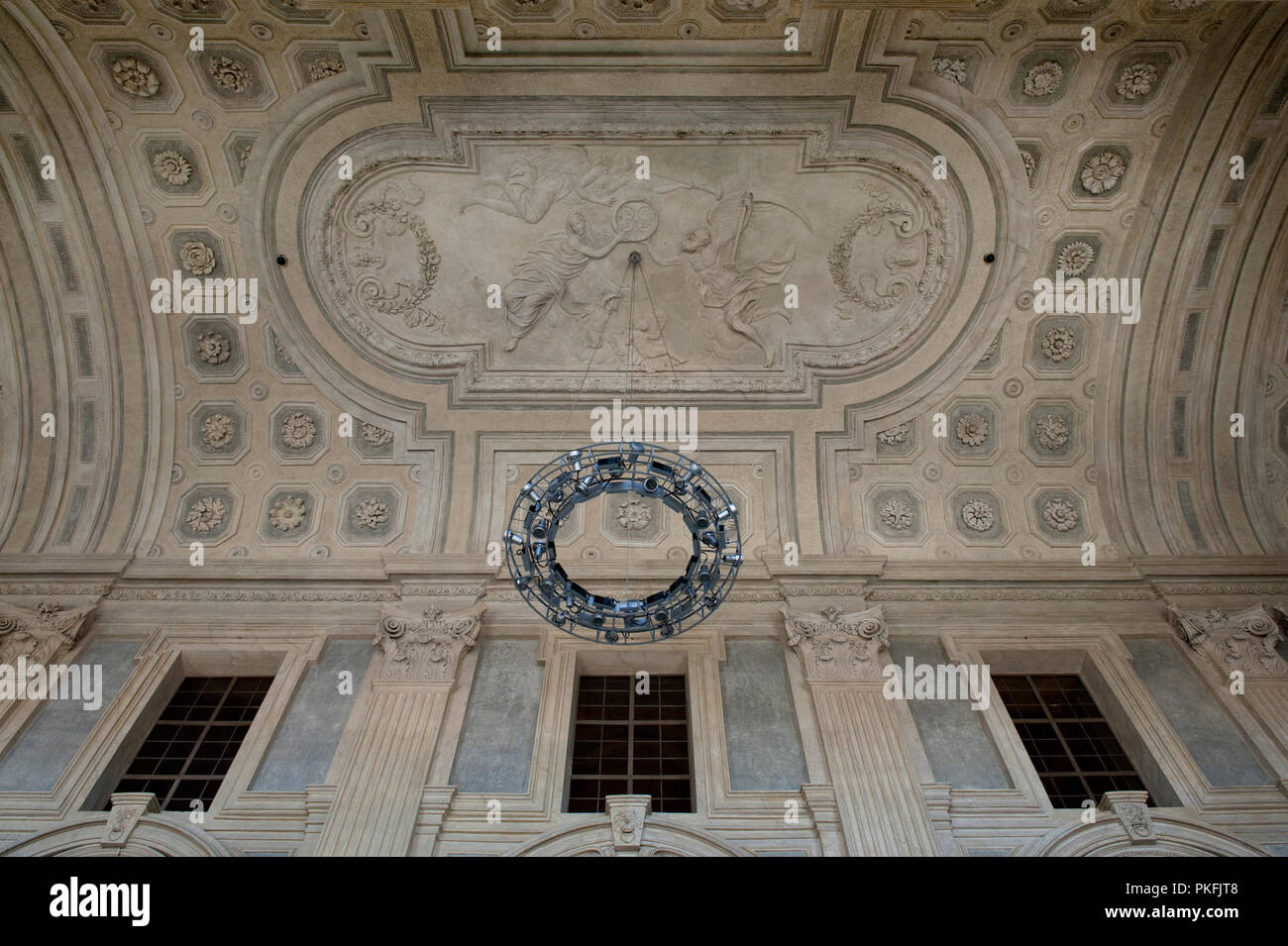 L'intérieur baroque du 18e siècle façade du palais Palazzo Madama, à Turin (Italie, 18/06/2010) Banque D'Images