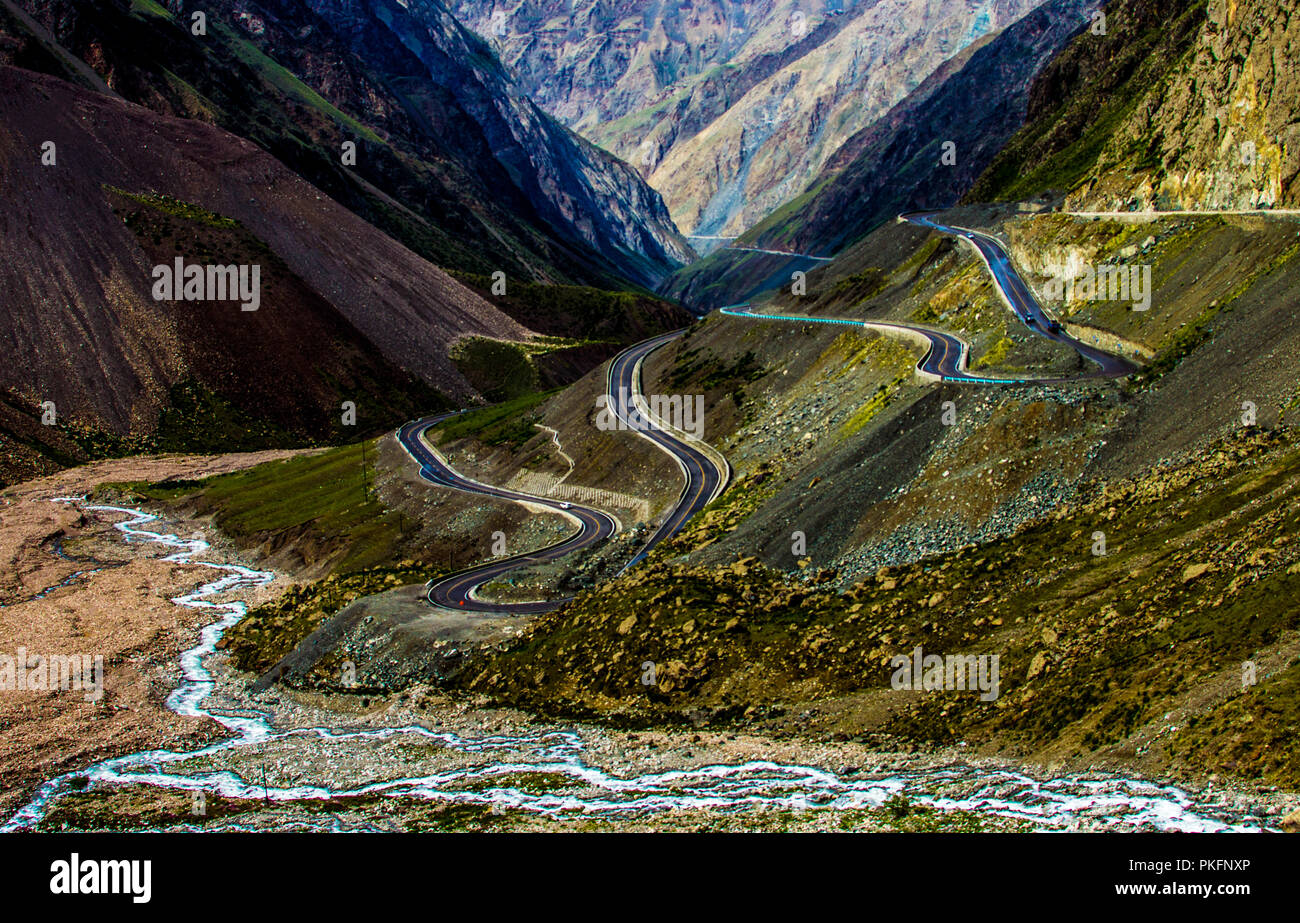 Le paysage de la route de la bibliothèque Banque D'Images